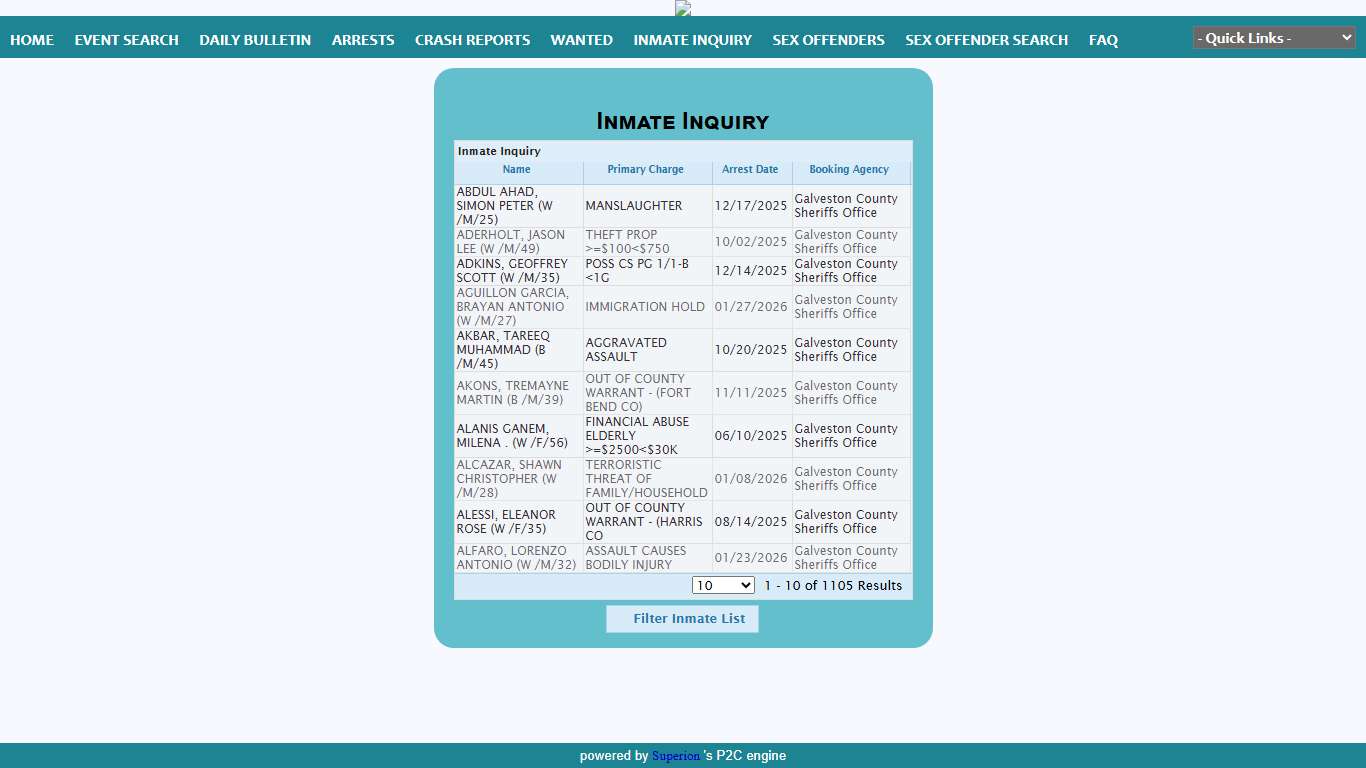 Galveston County Sheriff's Office P2C