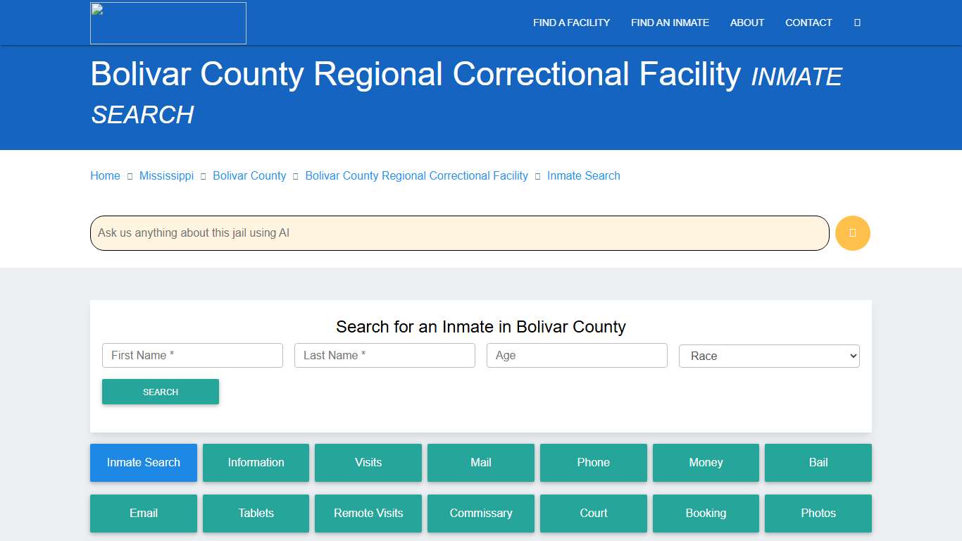 Bolivar County Inmate Search & Roster Find Inmates MS